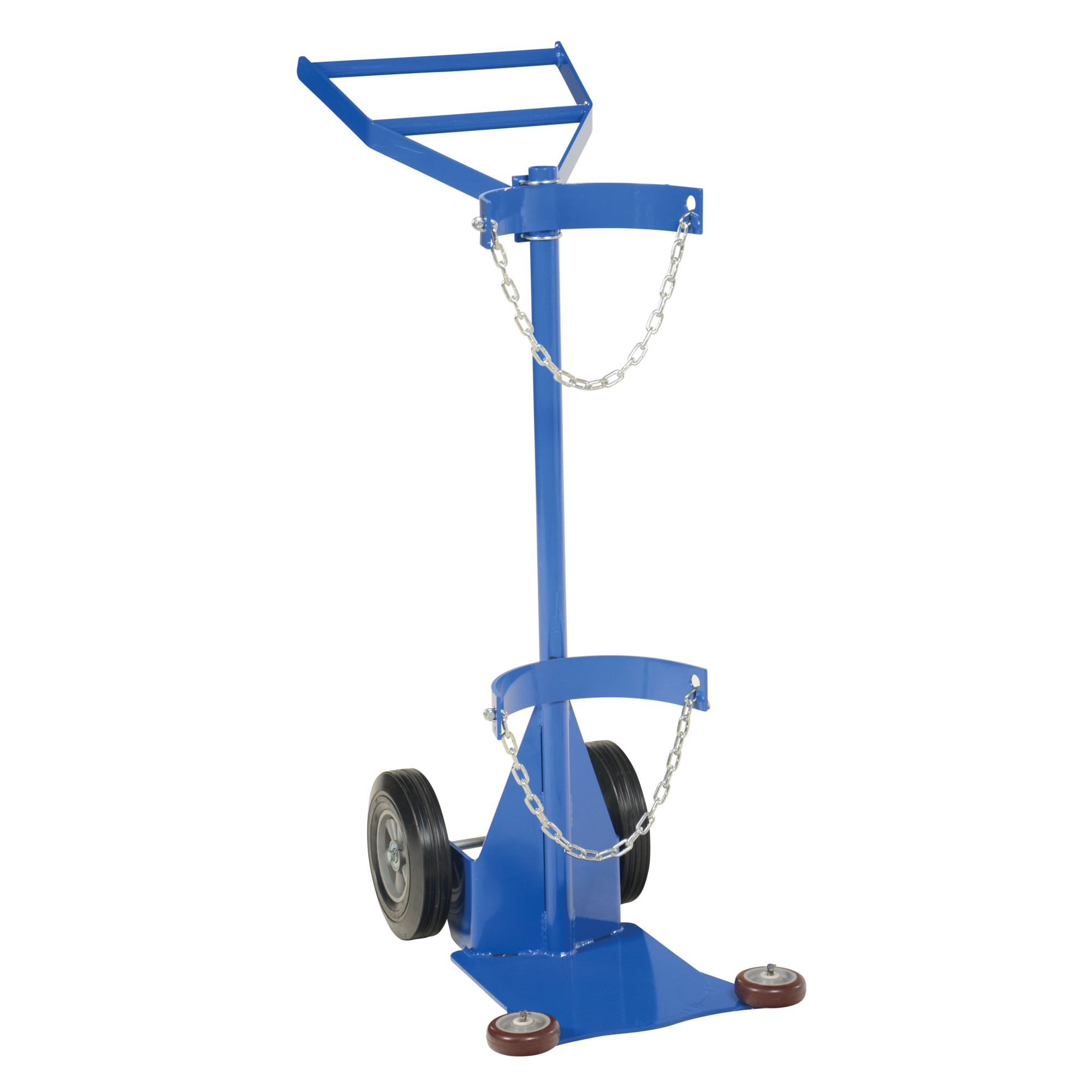 Vestil Welding Cylinder Dolly - 500-lb. Capacity, 10in. Tire Dia., Hard Rubber Roller Guides, Model# CYL-DLX-1-HR